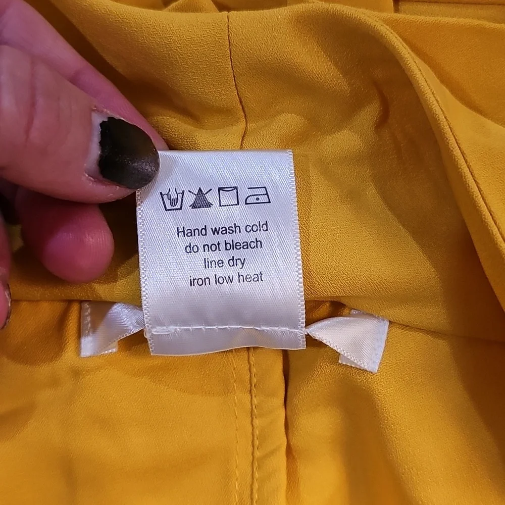 Masseys - Vibrant sunflower Yellow Drape duster jacket womens size 4X - Picture 8 of 8